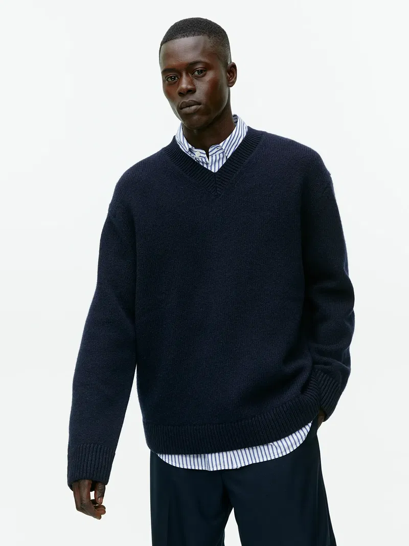 Superfine Lambswool V Gant V Neck Jumper Mens GANT GANT Men's