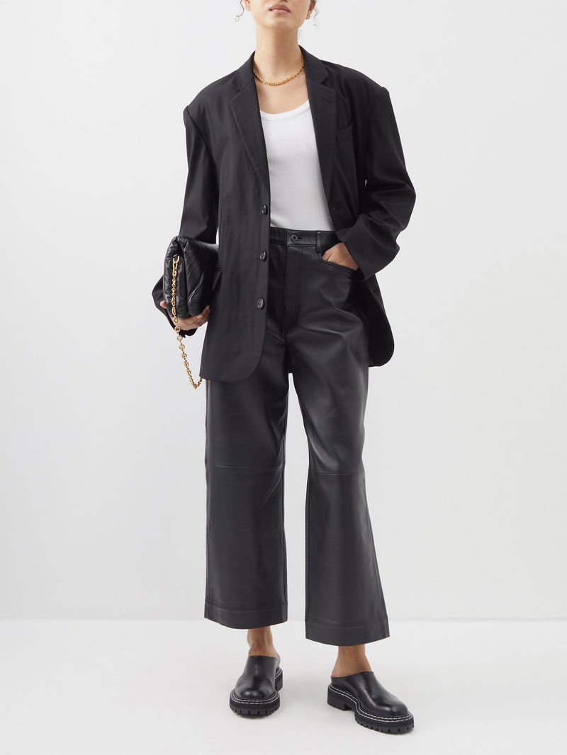 THE FRANKIE SHOP Gelso Oversized Tencel-Blend Blazer endource