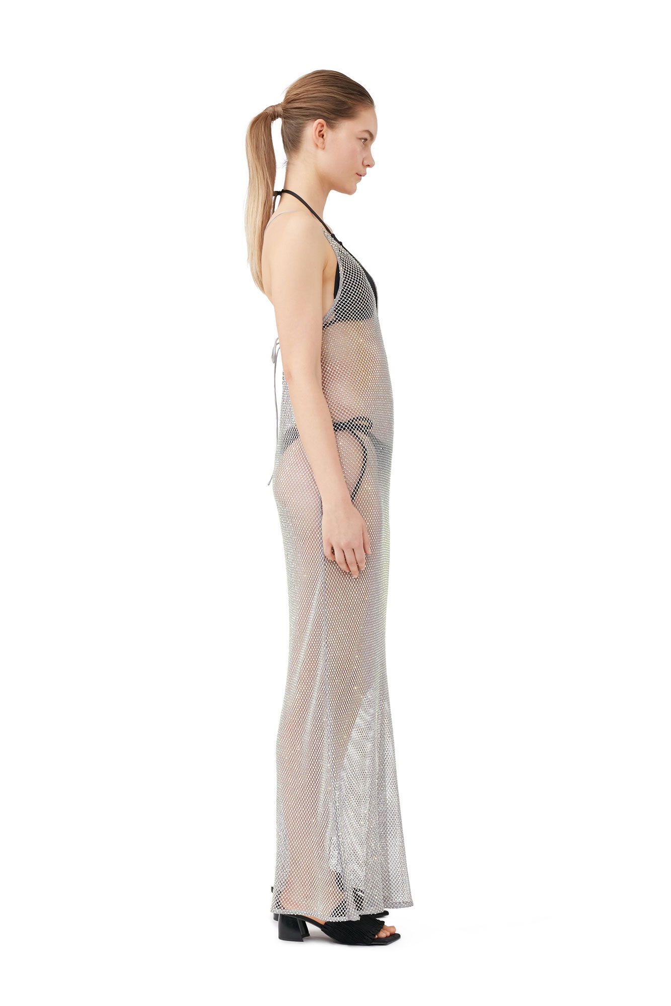 GANNI Embellished Mesh Dress | endource
