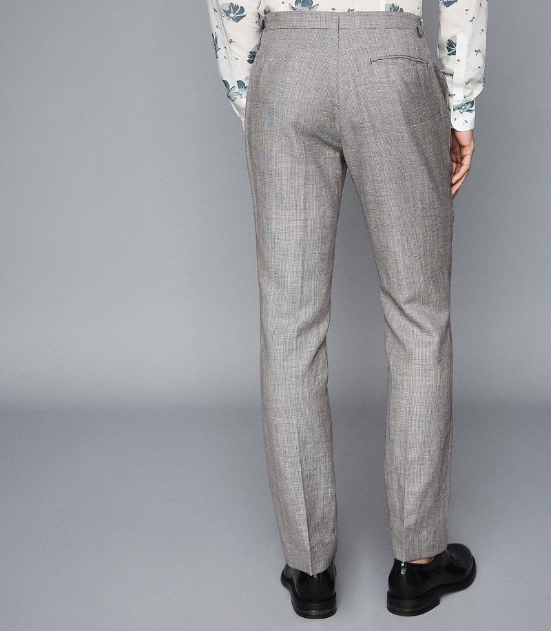 Buy Reiss Tobacco Venue Slim Fit Wool Blend Rolled Hem Trousers from Next  USA