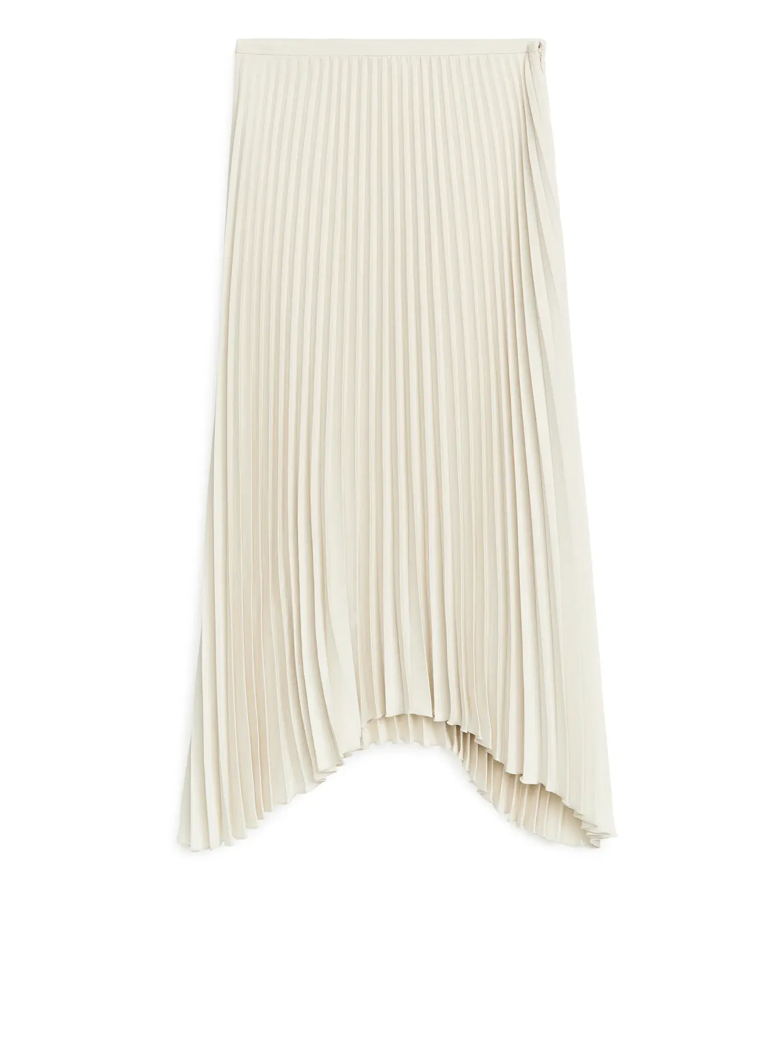 ARKET Pleated Maxi Skirt in Off White | Endource