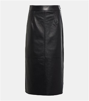 KAREN MILLEN Leather Corset Detail High Waist Maxi Pencil Skirt