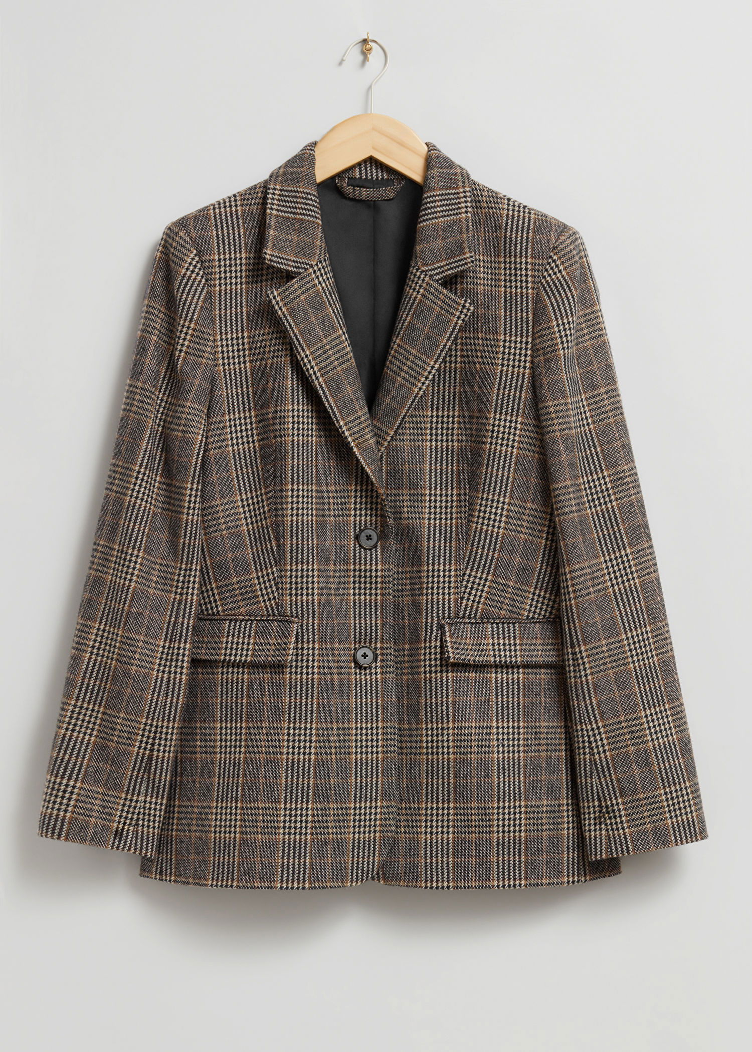 OTHER STORIES Fitted Checked Blazer endource