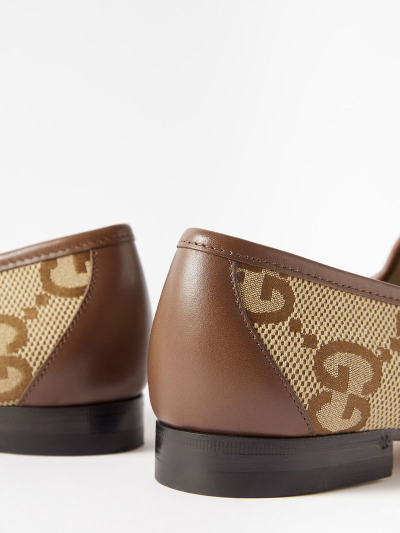 Gucci Rust Brown GG Canvas Horsebit Loafers WMNS) Gucci GG Canvas Platform Loafers Horsebit  main image 3