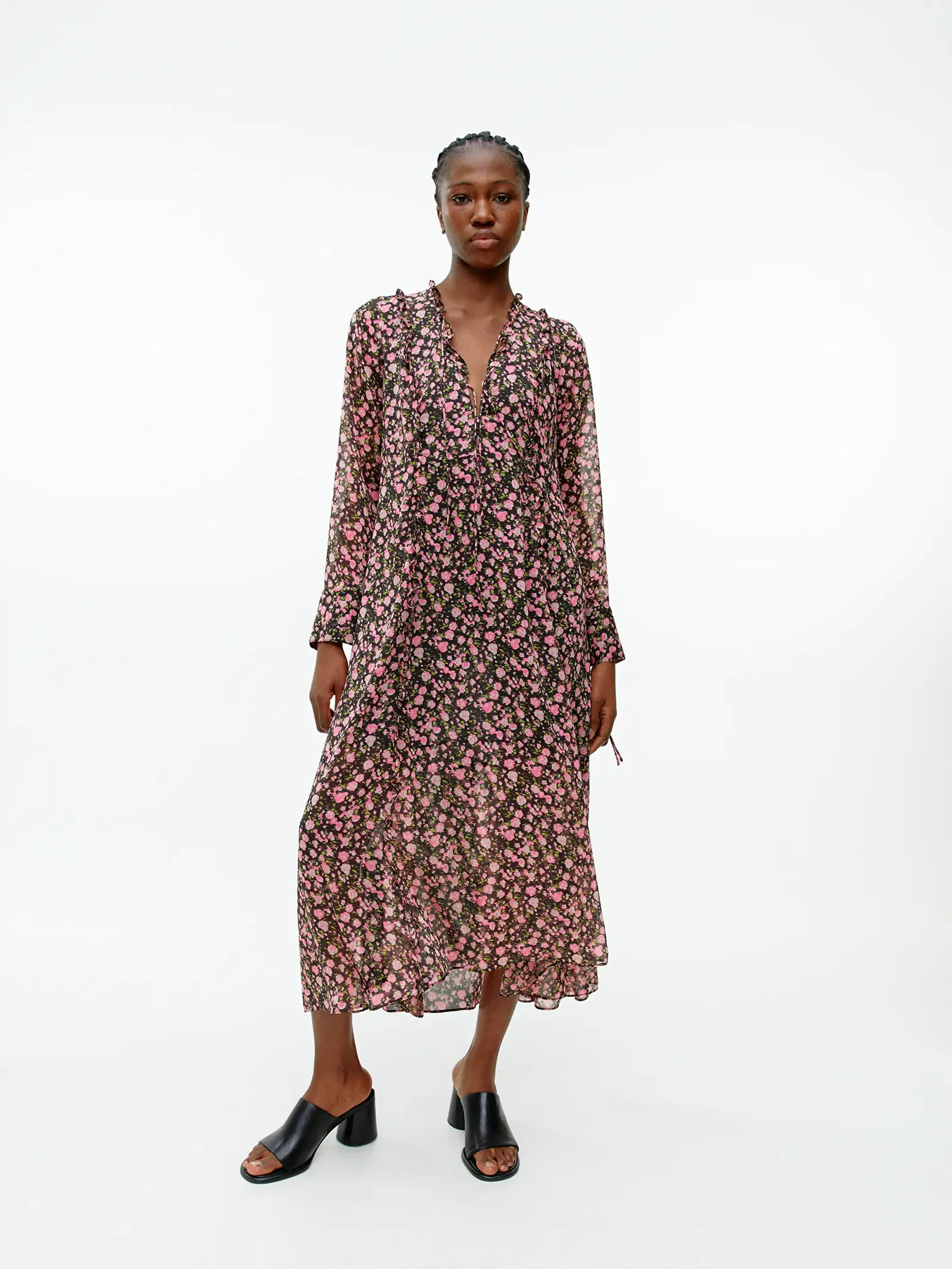 arket floral silk dress Arket Floral Crepe Dress  UFO No More