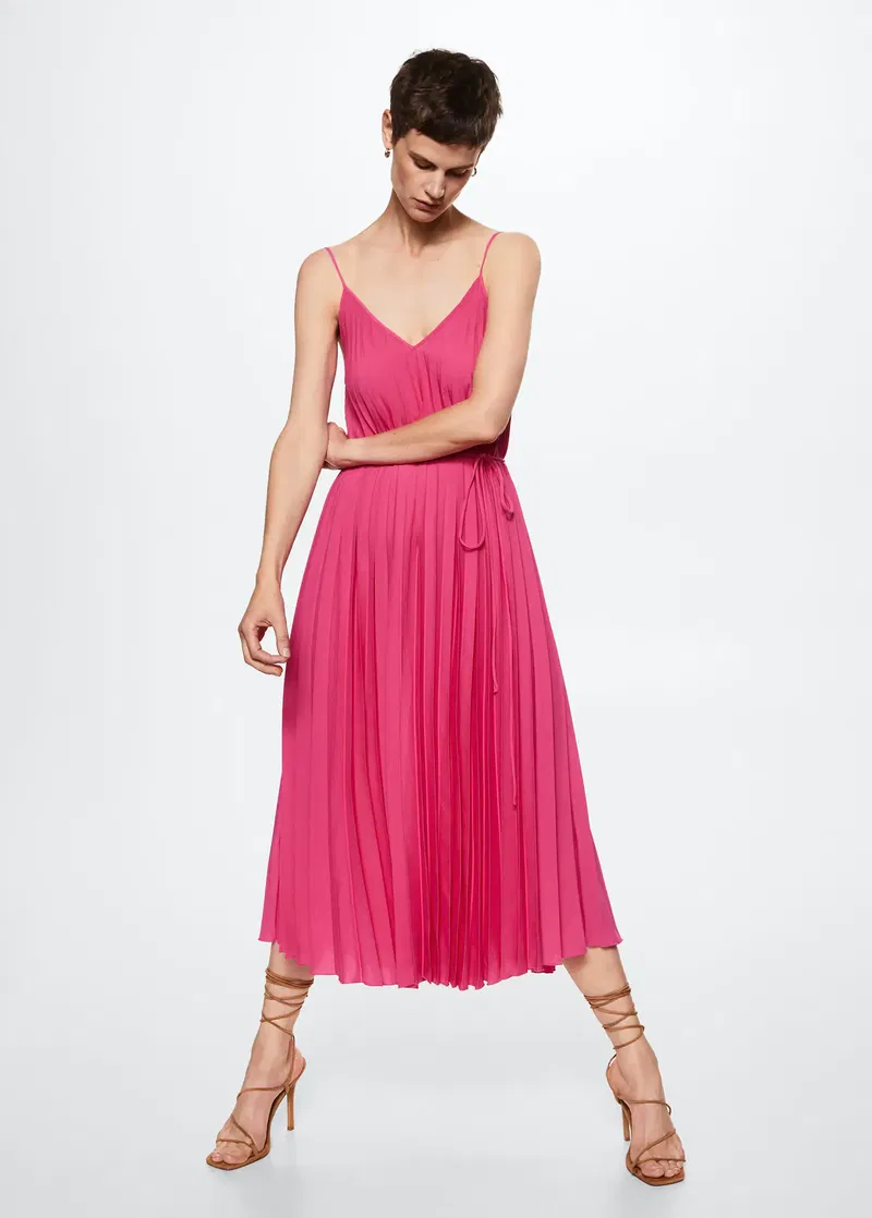 mango flowy belt dress Buckle flowy dress - Women
