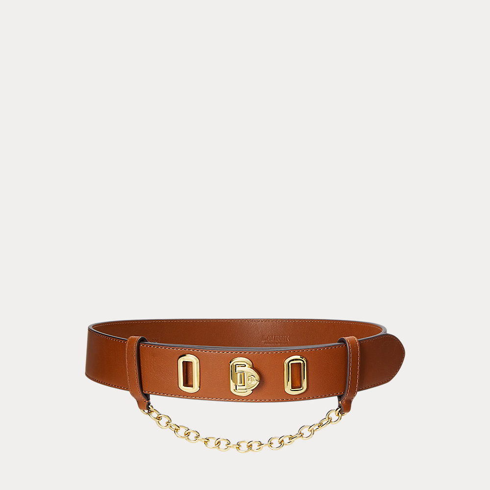 LAUREN RALPH LAUREN Flip-Lock Leather Wide Belt | endource display picture 1