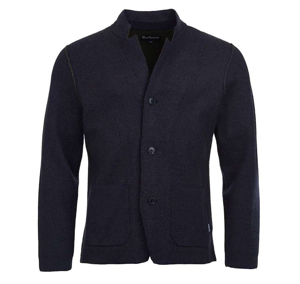 Barbour Sudeley Knitted Blazer in Navy | Endource