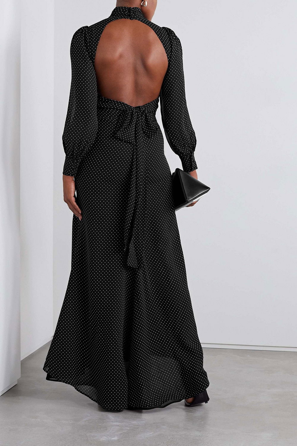 cut out front tie dress Black Pleated Cutout Back Midi Small Color:Gold Lurex 8) Large (10 thevacationedit Pakistani Dress Cotton Suit