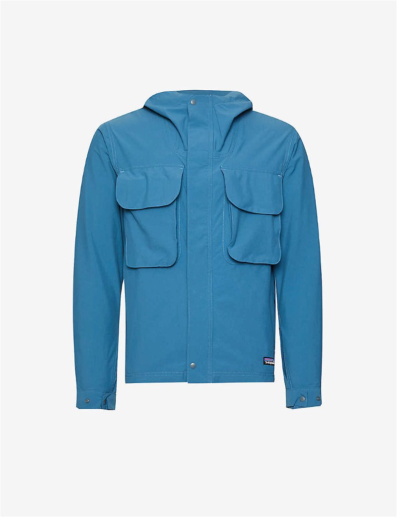 PATAGONIA Isthmus Flap-Pocket Boxy-Fit Stretch-Woven Jacket in Wavy Blue