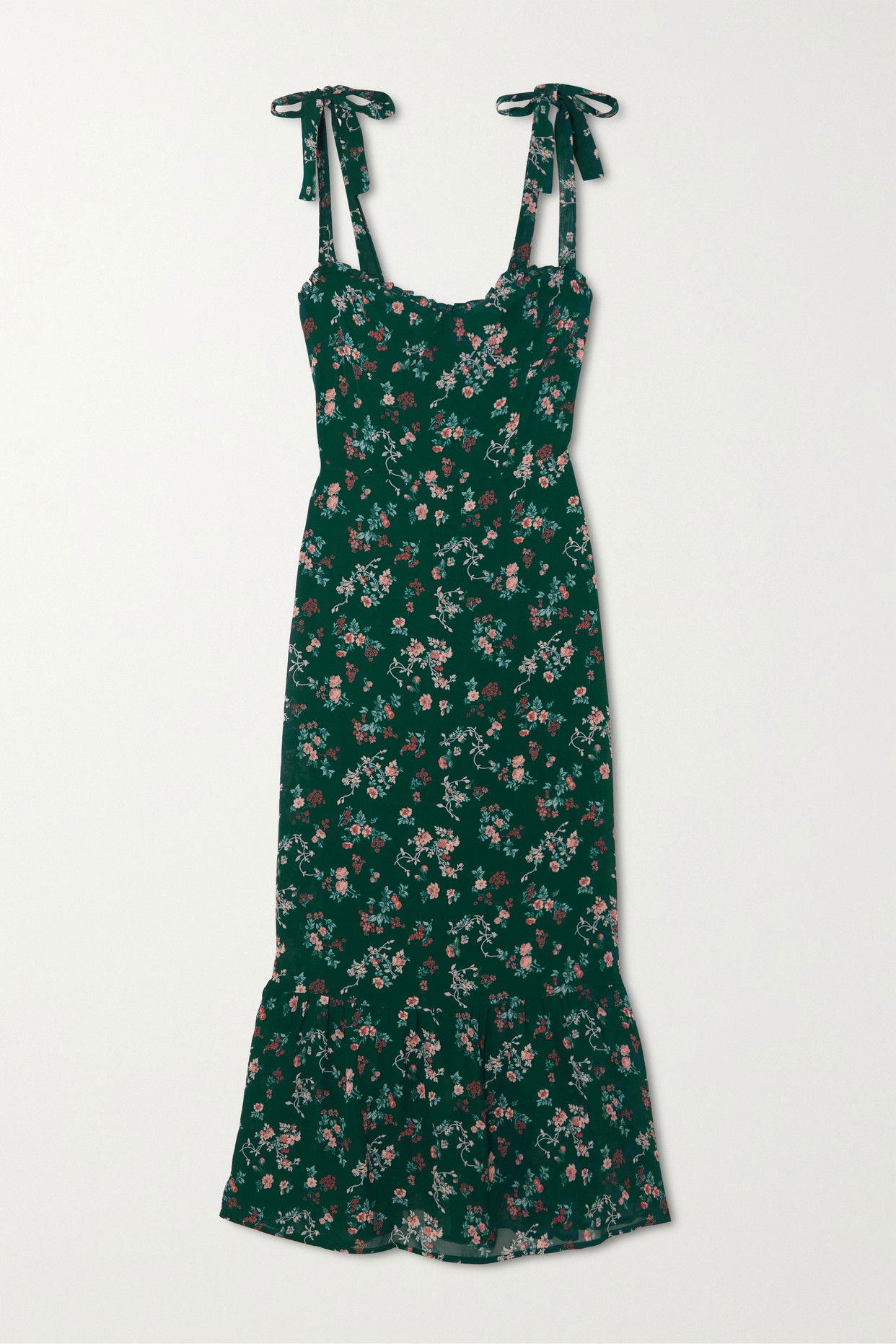 REFORMATION Nikita Floral-Print Crepe Midi Dress | endource