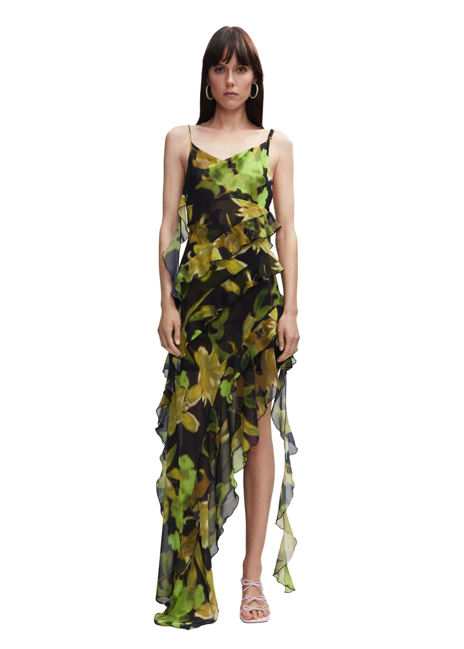20% off MANGO Asymmetric Ruffled Dress