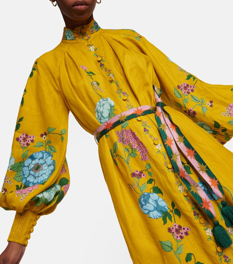 ALMAIS Dana Floral Midi Shirt Dress | endource