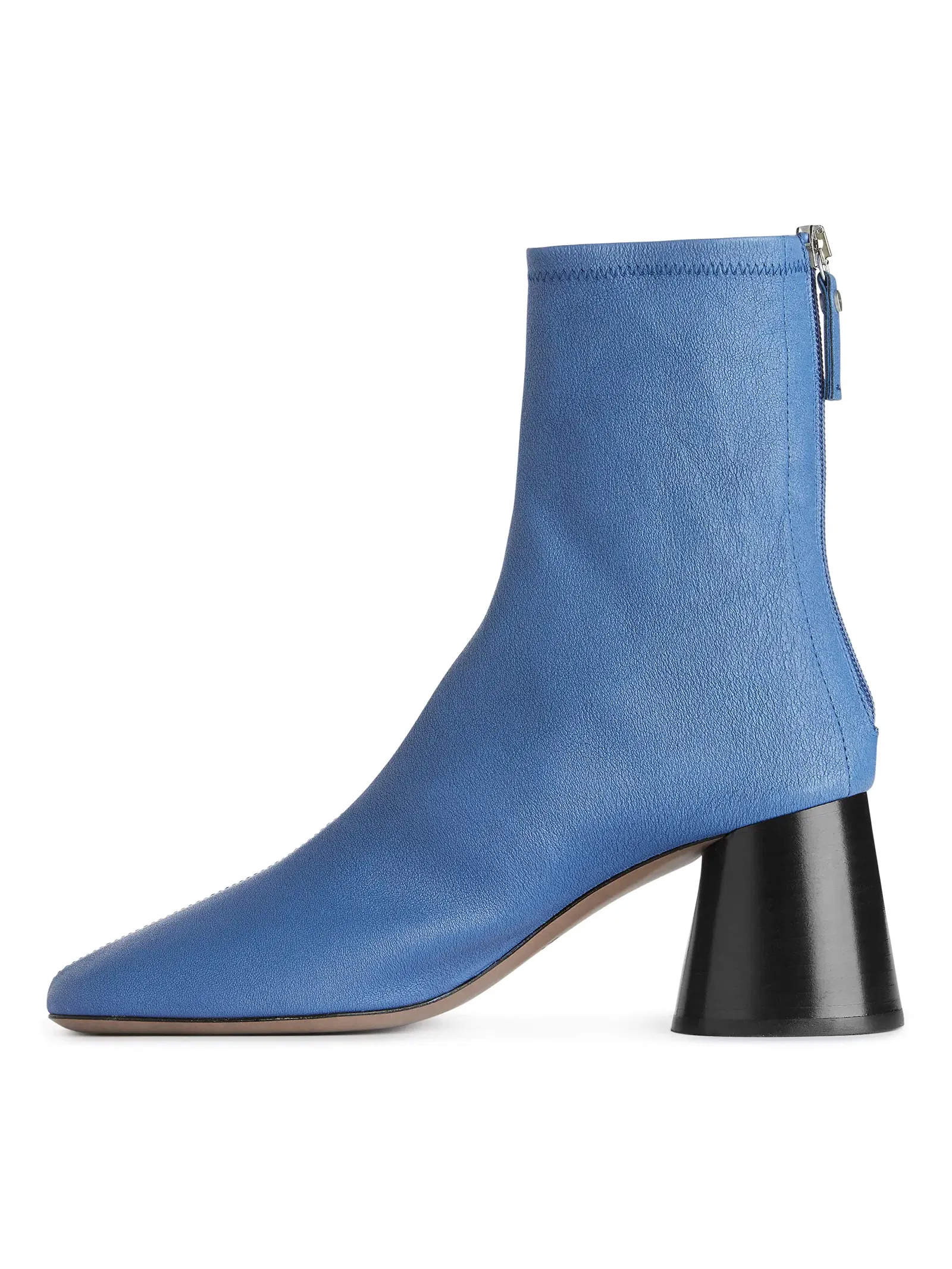 ARKET Stretch-Leather Sock Boots in Blue | Endource