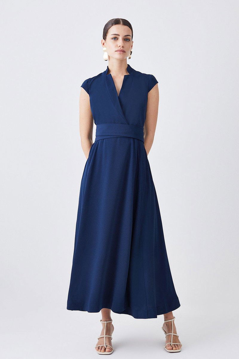 midi black dresses for women La Femme Midi-Length Black Homecoming Dress