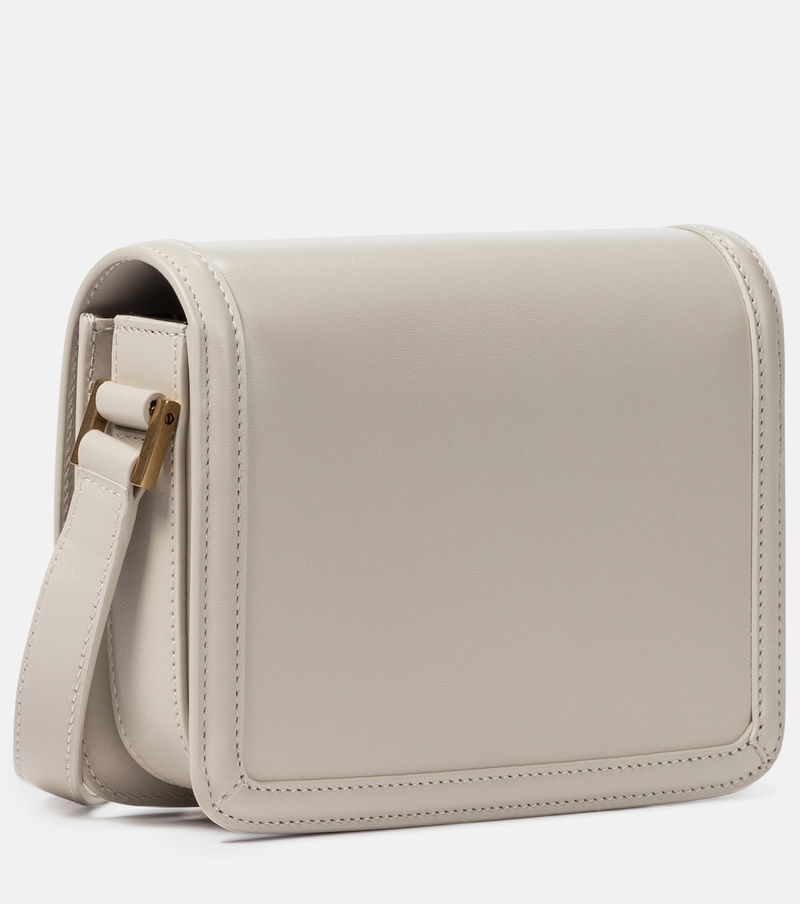 SAINT LAURENT Solferino Small Leather Crossbody Bag in Beige Endource