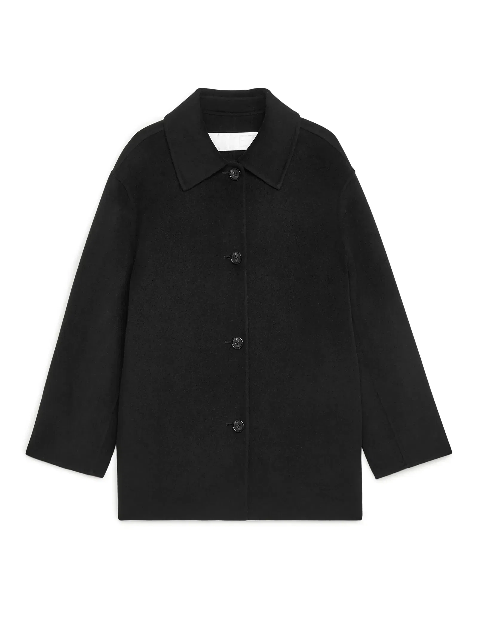 ARKET Double-Face Wool Jacket in Black | endource