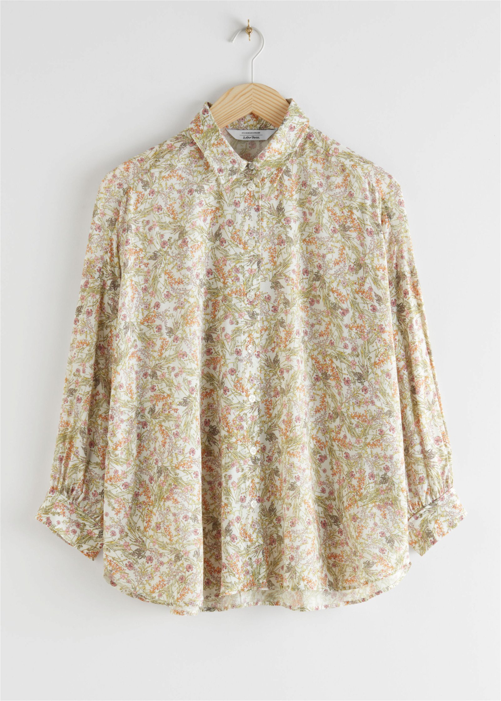 & OTHER STORIES Semi Sheer Floral Print Blouse | Endource