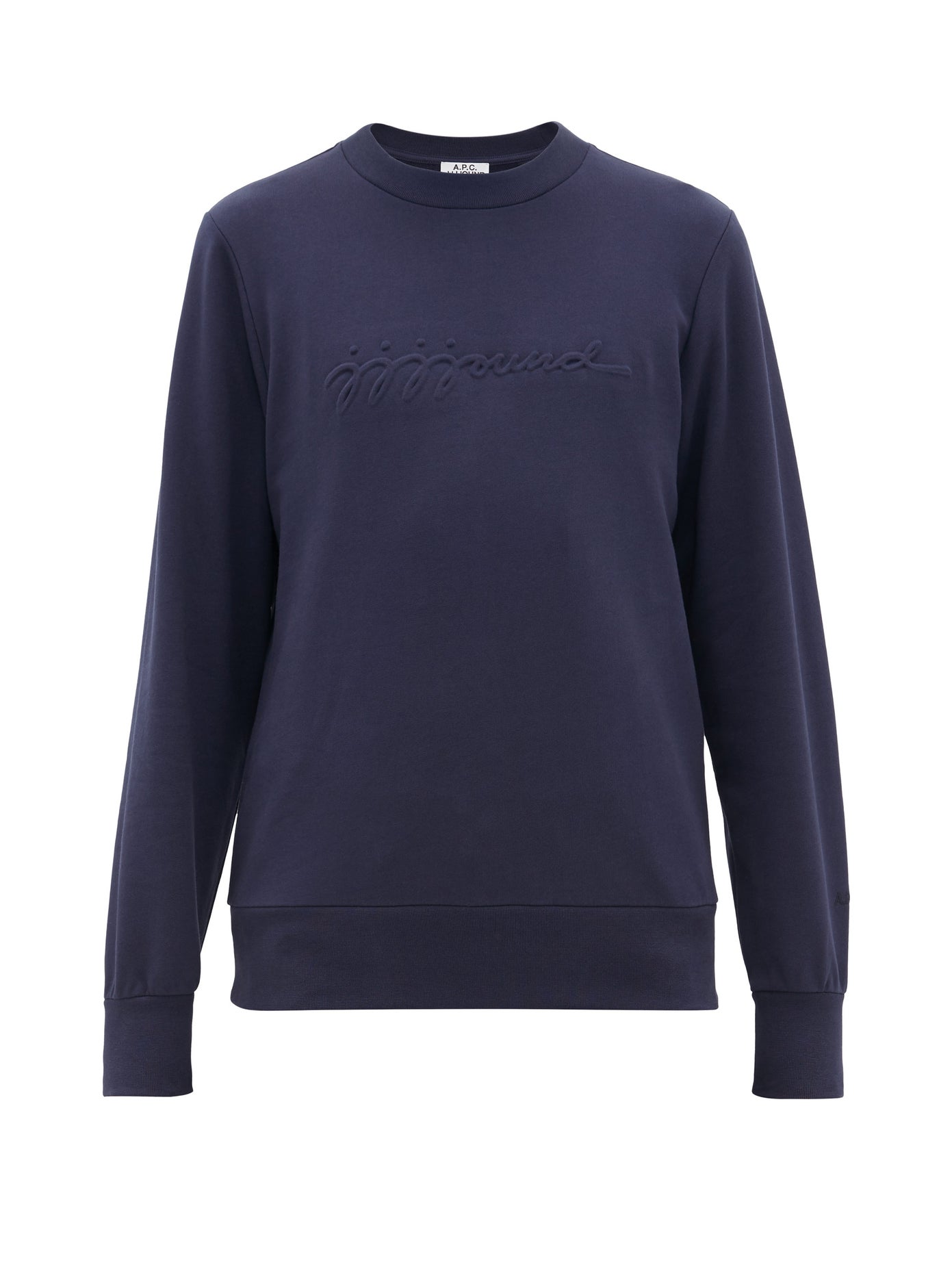 A.P.C. A.P.C. x JJJJound Logo-Embossed Cotton Sweatshirt | endource