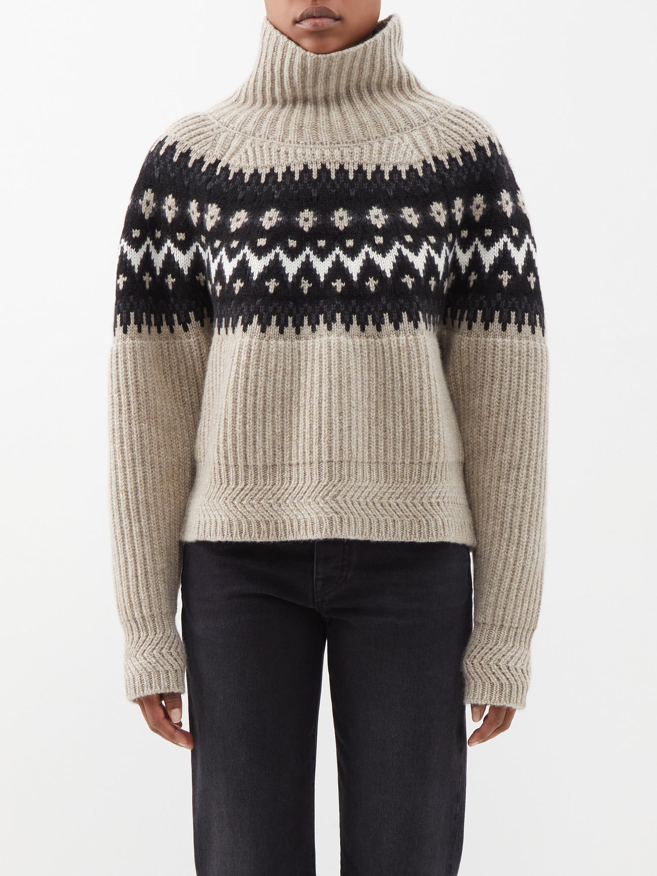 KHAITE Lanza Fair Isle Cashmere Sweater | Endource