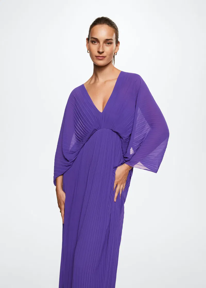 MANGO Flowy Pleated Dress | endource