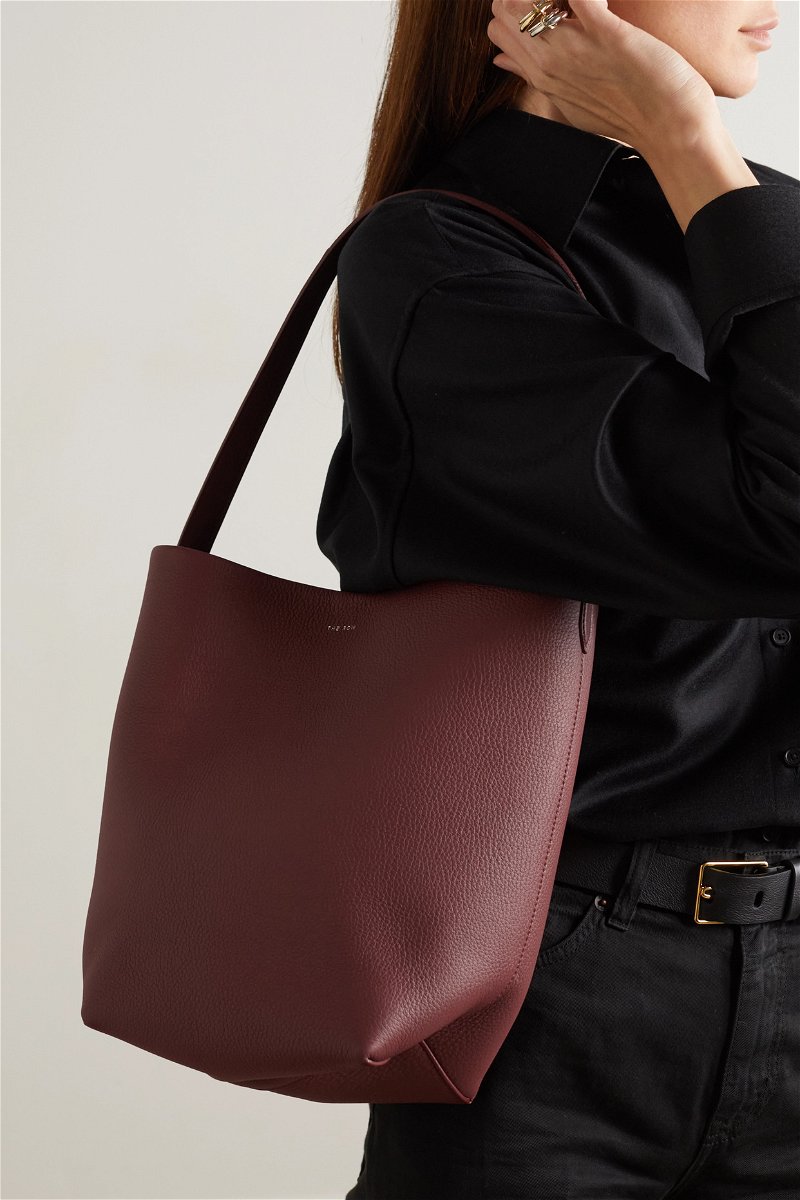 N/S Park medium textured-leather tote