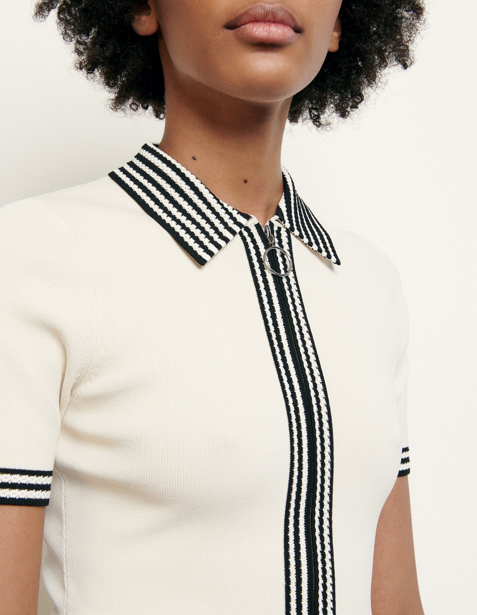 SANDRO Polo-Style Knitted Dress | endource