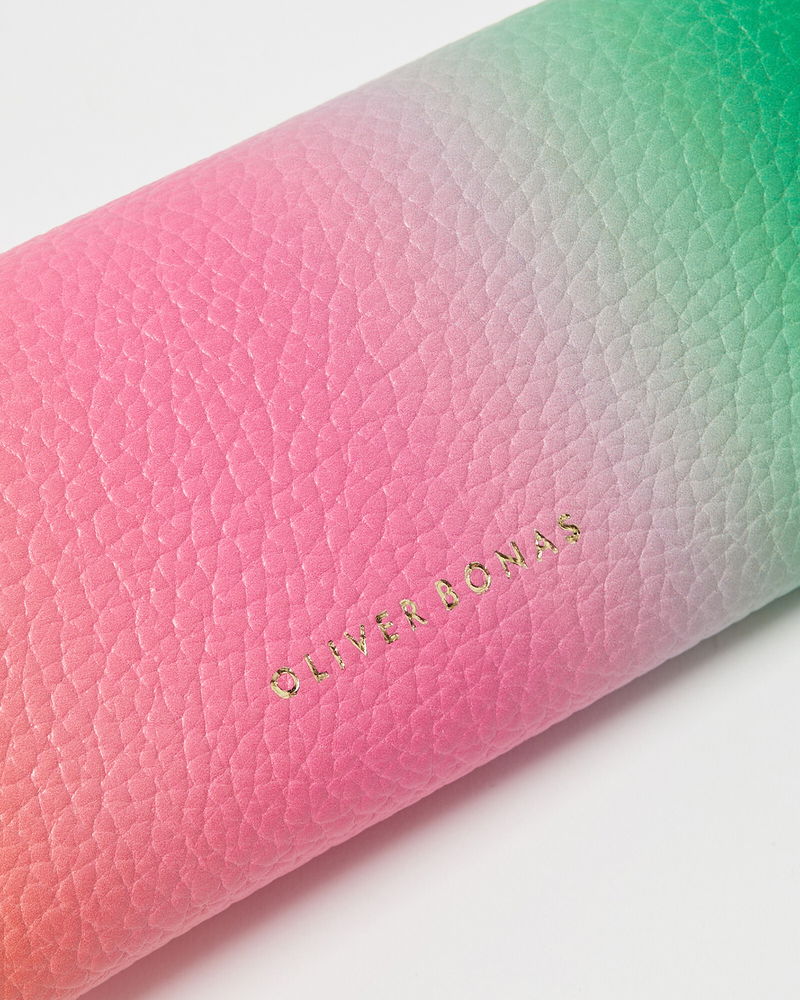 OLIVER BONAS Ombre Sunglasses Case in Pink Endource