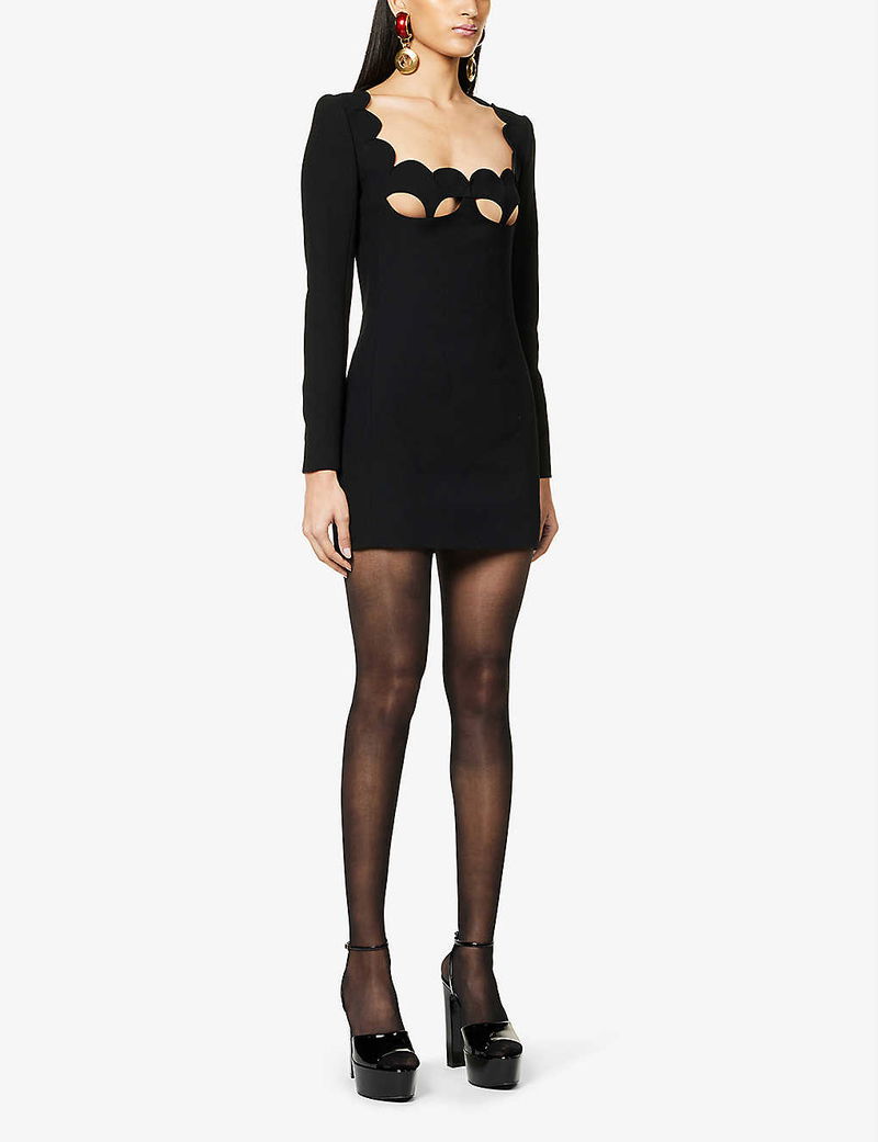 knee length dresses for ladies Yves Saint Laurent 1987 S/S Black Cotton Bustier Dress – Featherstone  Vintage