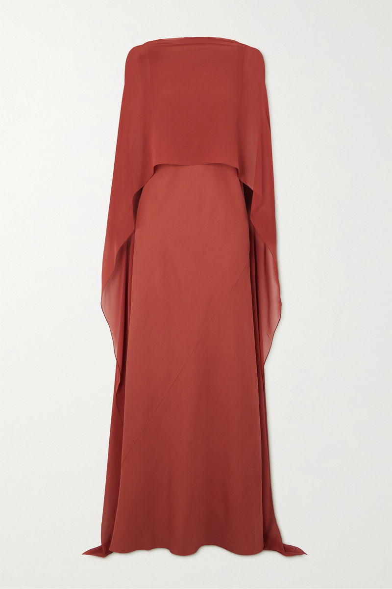 cortana red dress Cortana Fiona Asymmetric Silk-blend Maxi Dress - Women - Red Dresses