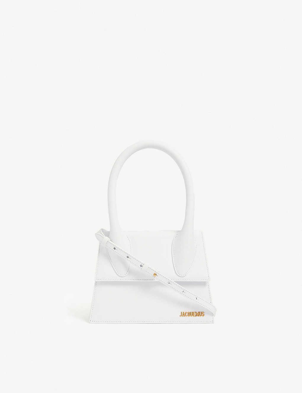 JACQUEMUS Le Grand Chiquito Leather Top Handle Bag in White Endource