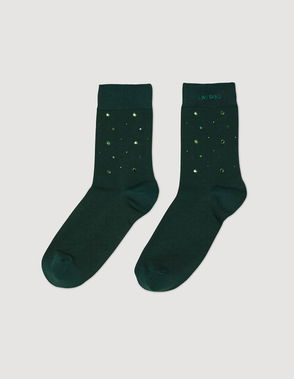 FREE PEOPLE Camila Lace Socks in Eden Green