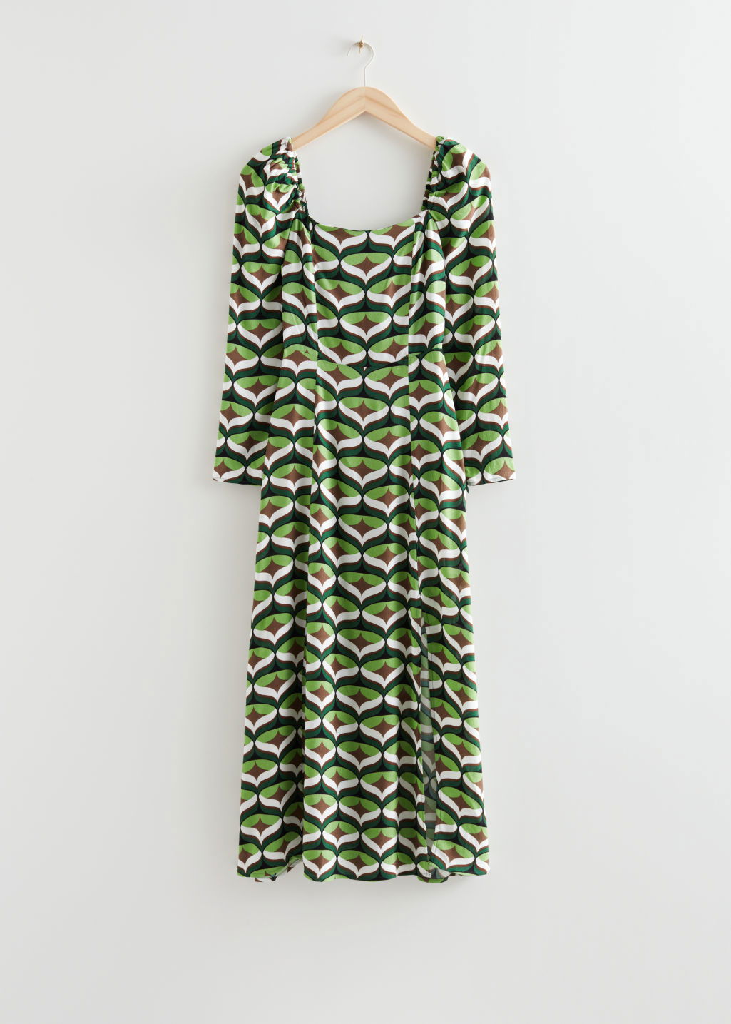 slim fit dress slacks Green Gingham Embroidered Bubble Hem Sofia Mini Dress main image 1