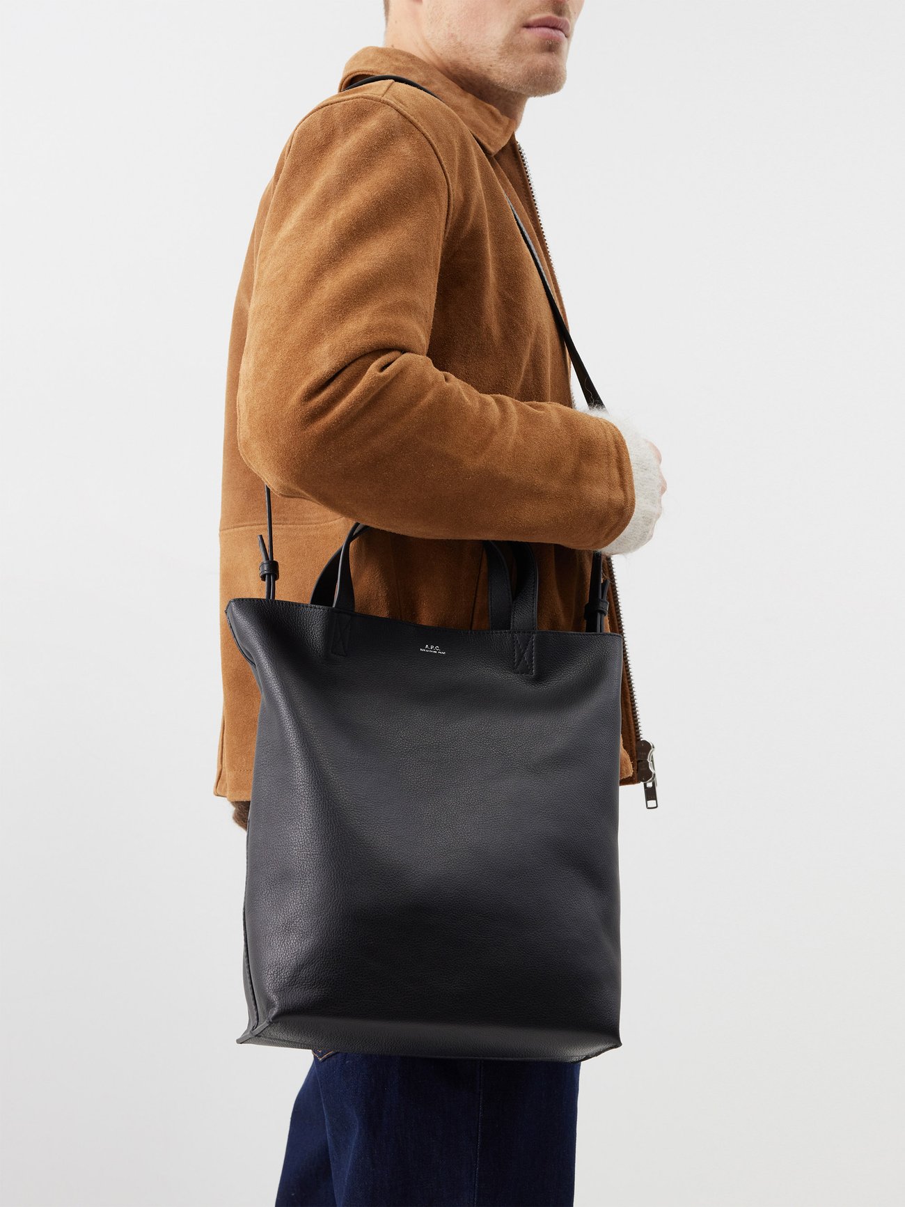 A.P.C. Maiko Medium Leather Tote Bag | endource