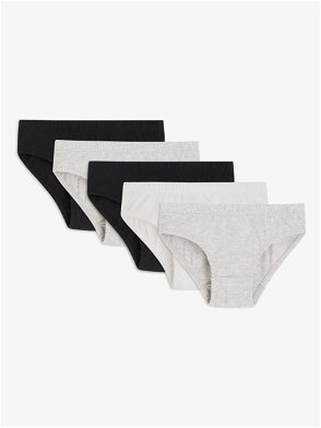 JOHN LEWIS ANYDAY Pants, Pack of 3 in Black/White/Grey
