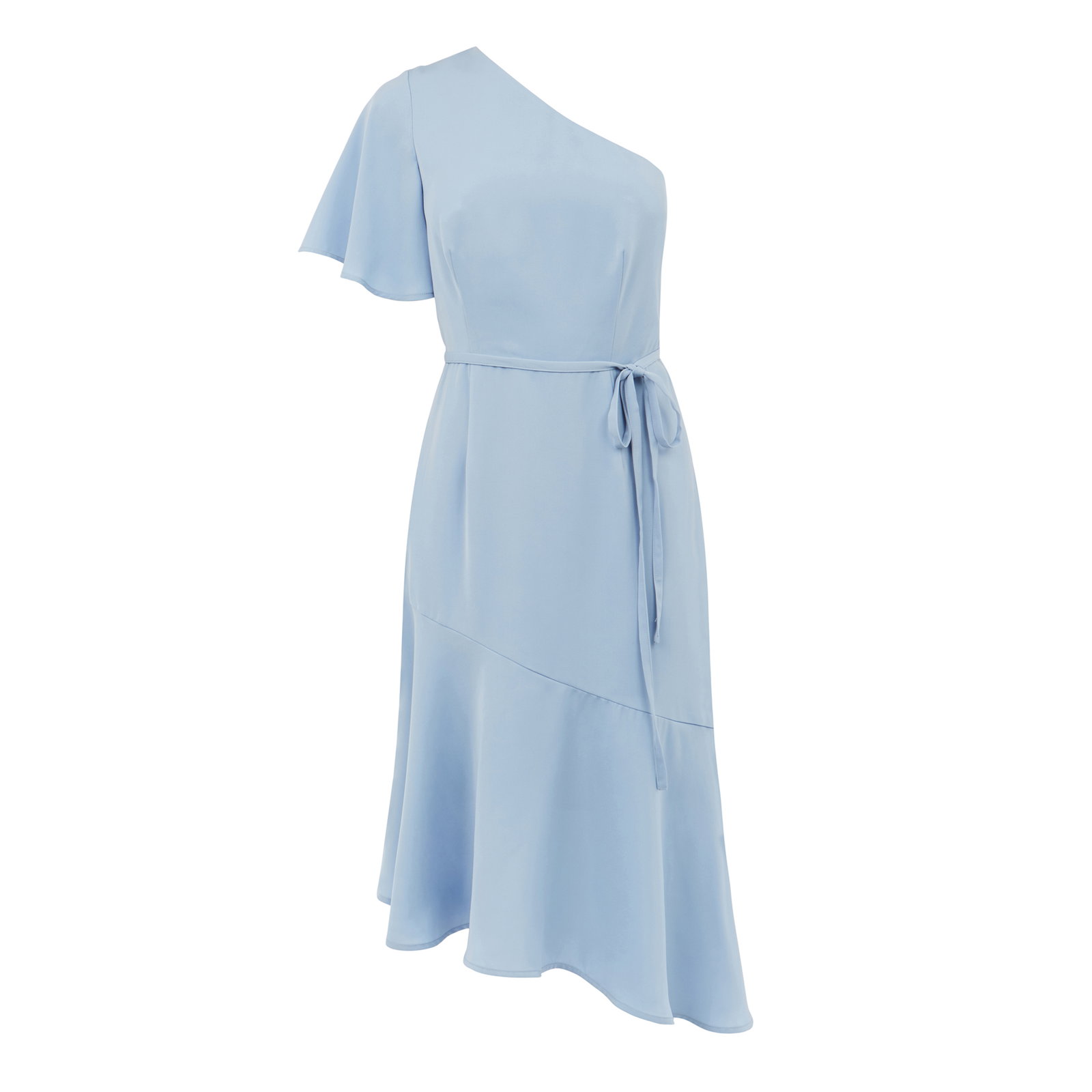 open lace back dress Ribbed One Shoulder Dress Small / Indigo