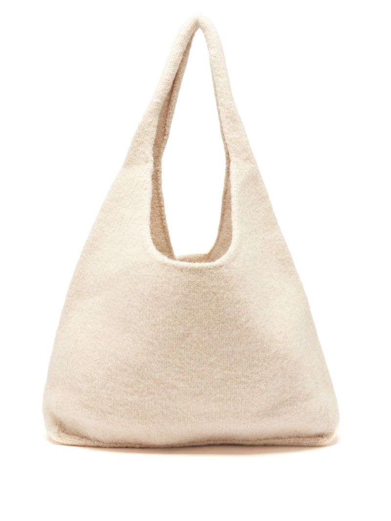 LAUREN MANOOGIAN Bindle Wool-Blend Tote in Cream | Endource