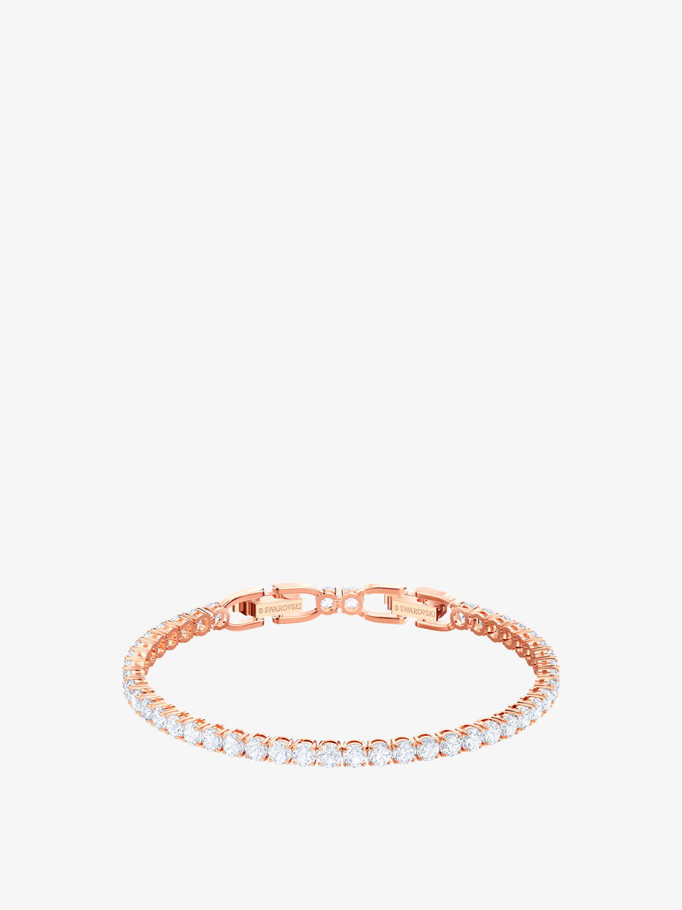 Swarovski Angelic Round Crystal Bracelet, Rose Gold at John Lewis & Partners