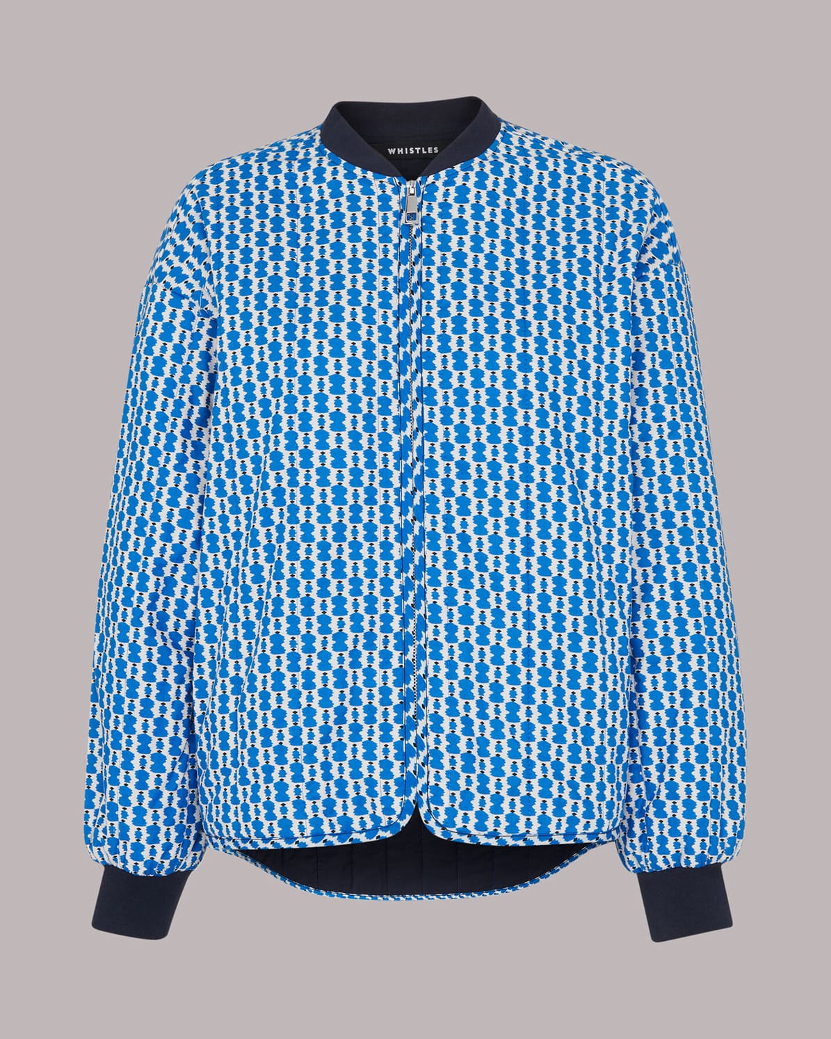 WHISTLES Vertical Stack Print Jacket in Blue/Multi Endource