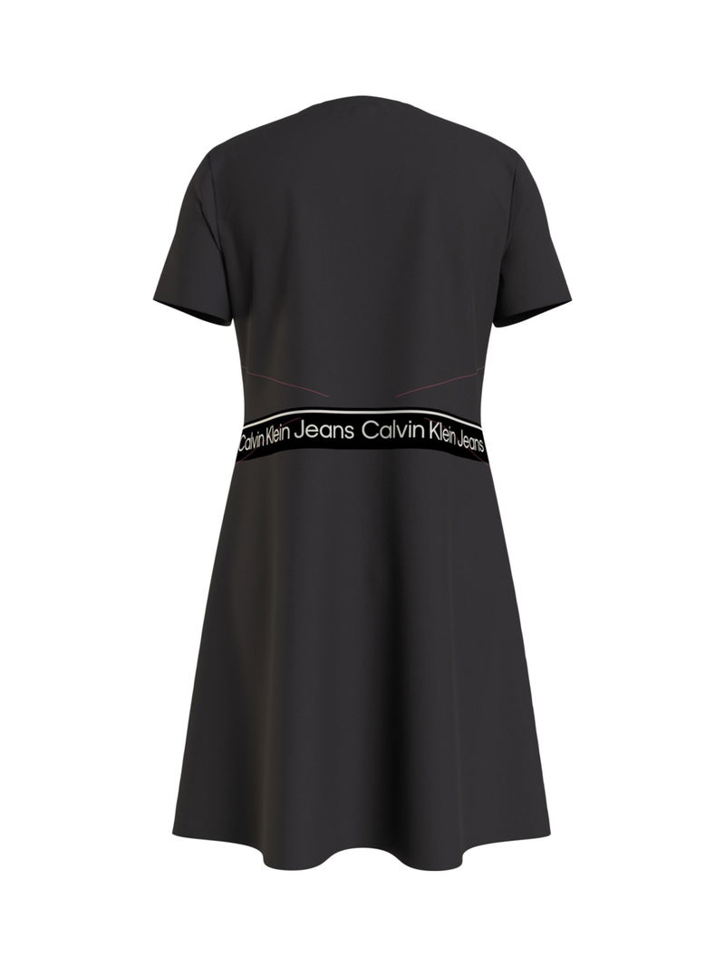 Cut Out Logo Tape Skater Dress