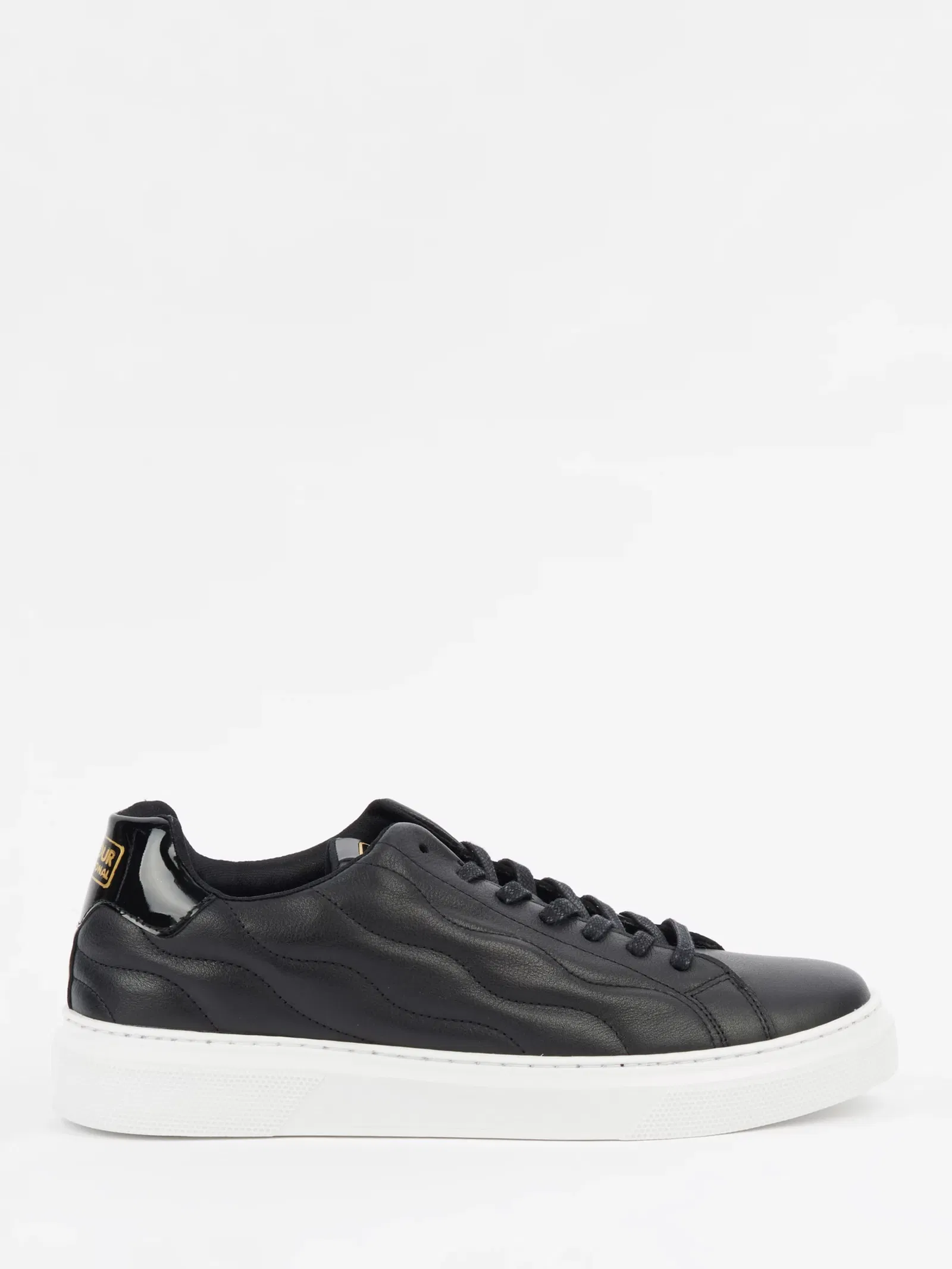 BARBOUR Glendale Low Top Trainers in Black | Endource