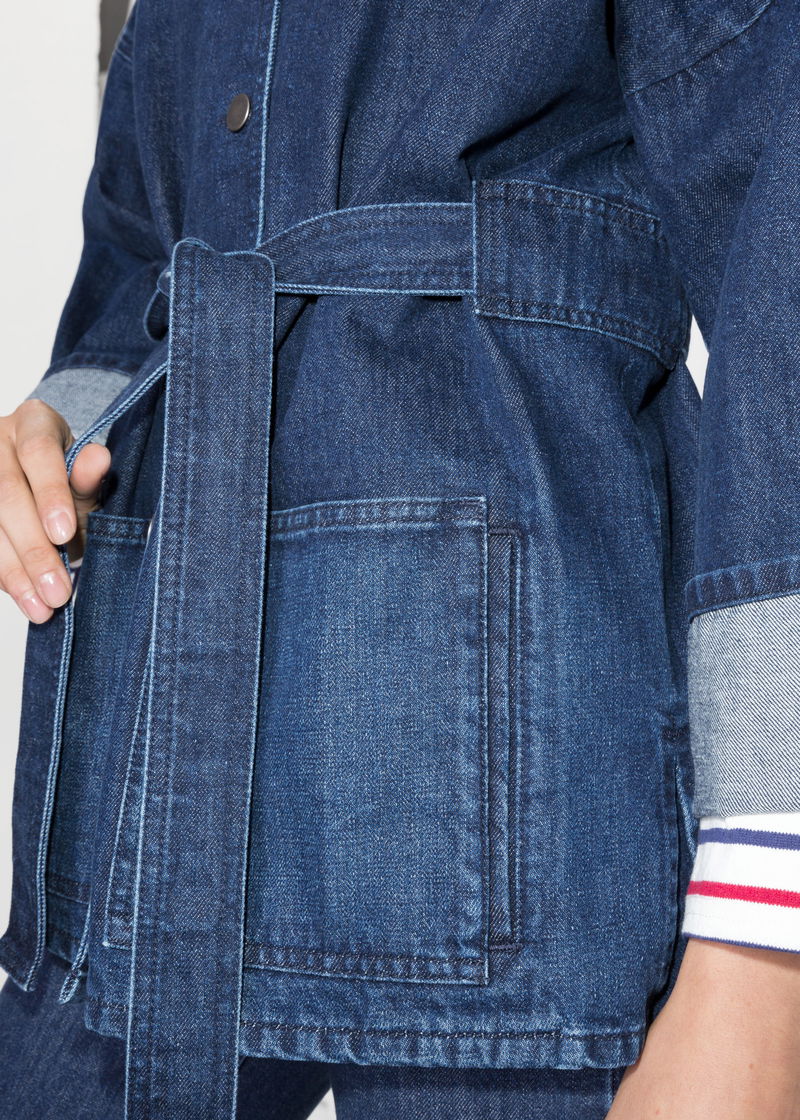 amp; Other Stories + Belted Workwear Denim Jacket