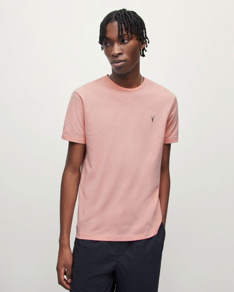 pink crew neck t shirt