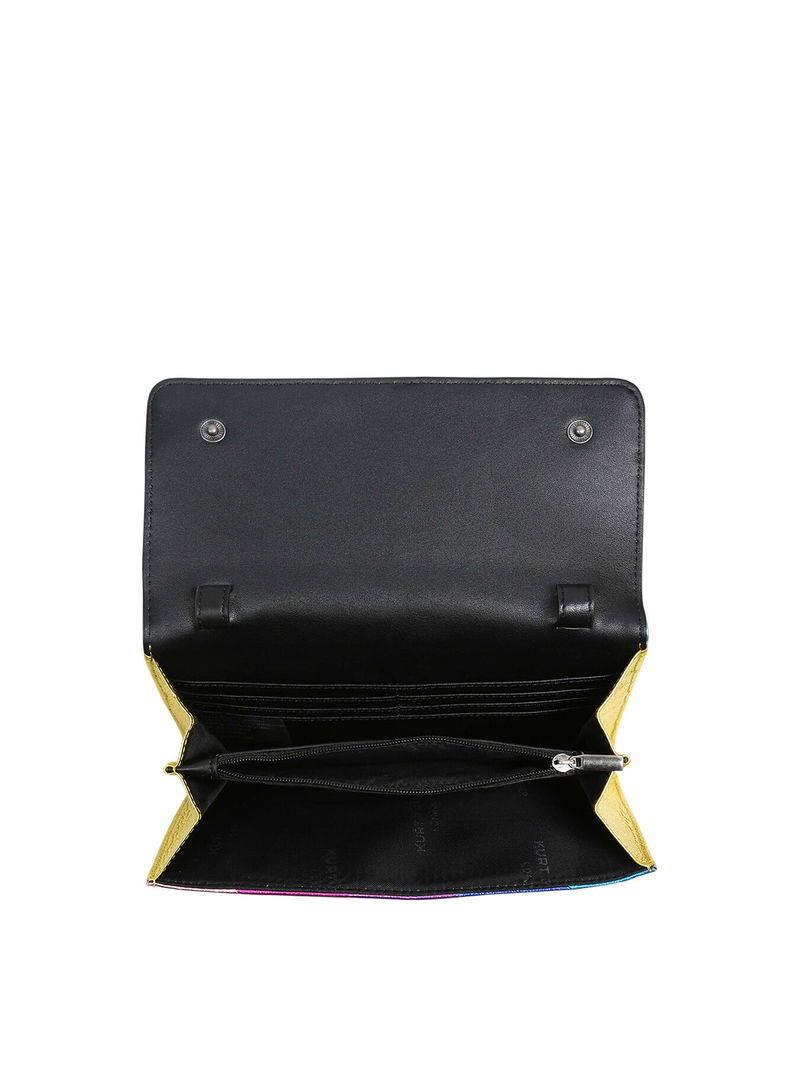 Kurt Geiger London K Stripe Chain Wallet In Multi 