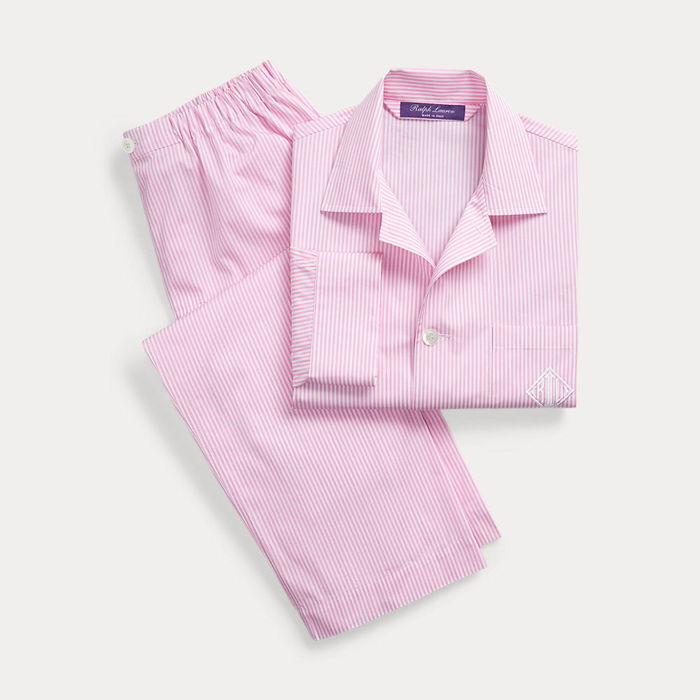 RALPH LAUREN PURPLE LABEL Monogram Poplin Pyjama Set