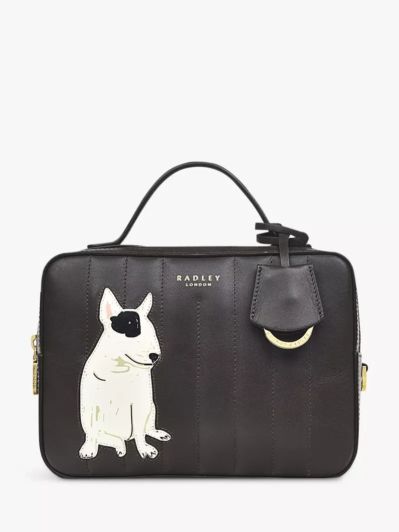 RADLEY Frank The Bull Terrier Leather Cross Body Bag in Dark Oak | Endource