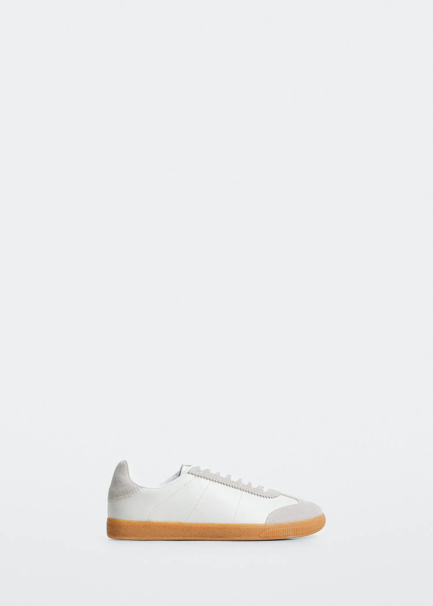MANGO Panels Leather Sneakers | endource