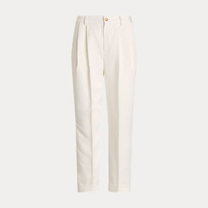 Tapered Linen-blend Pants