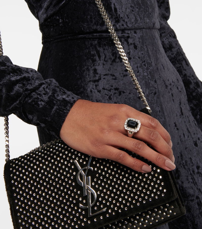 SAINT LAURENT Crystal-Embellished Ring endource