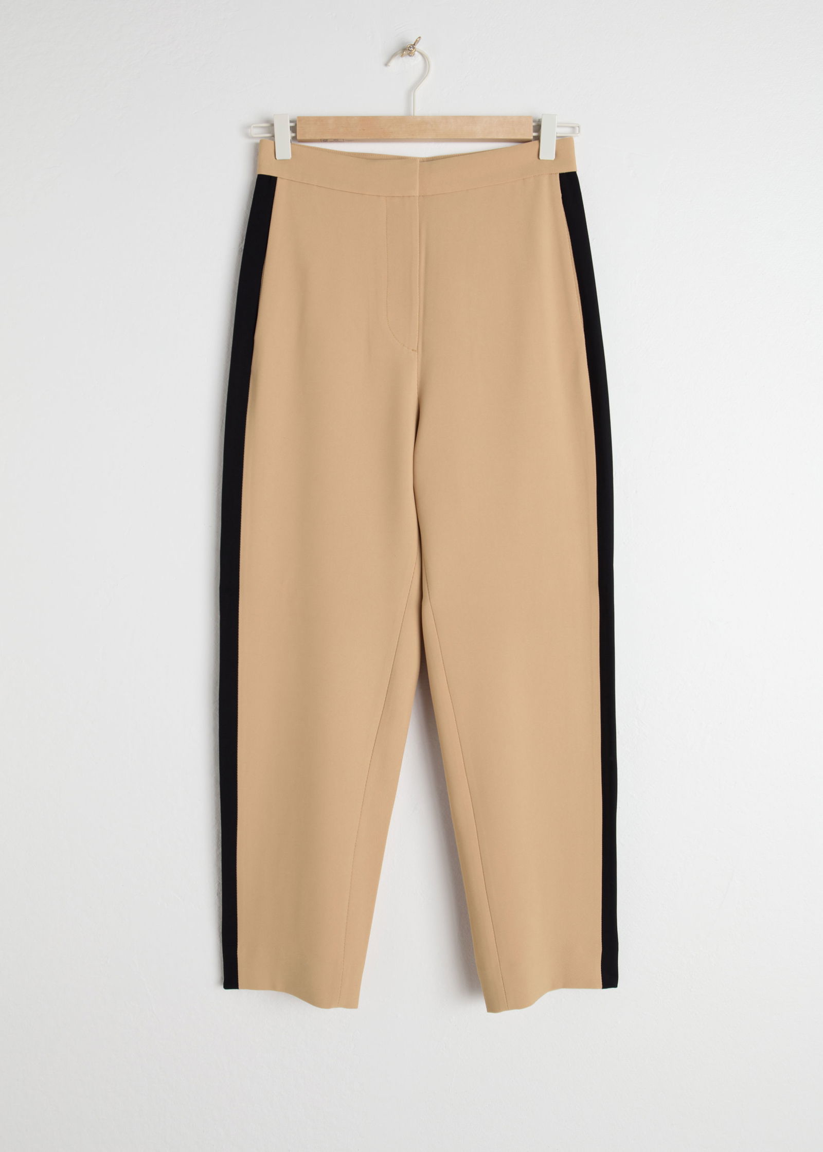 & OTHER STORIES Racer Stripe Riding Trousers in Beige | Endource